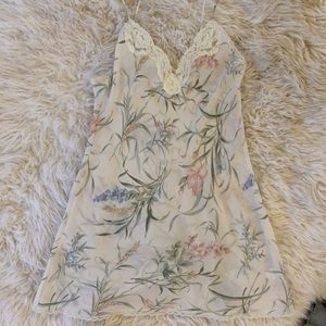 Vintage Sheer Floral & Lace Slip Dress